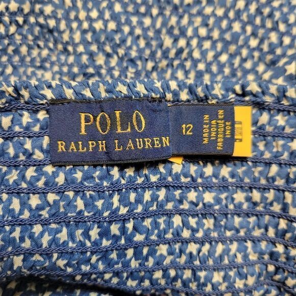 Polo Ralph Lauren  Sleeveless  Dress Cotton Star Polka Dot Sundress Patriotic - Picture 12 of 15